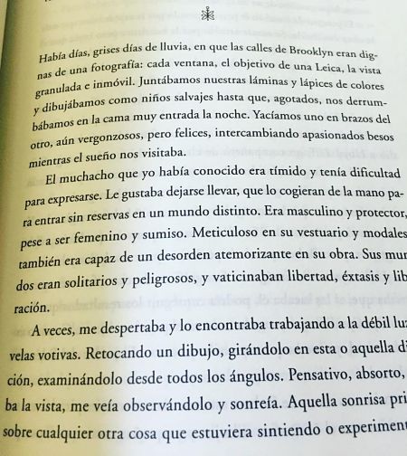 Página del libro "Éramos unos niños" de Patti Smith