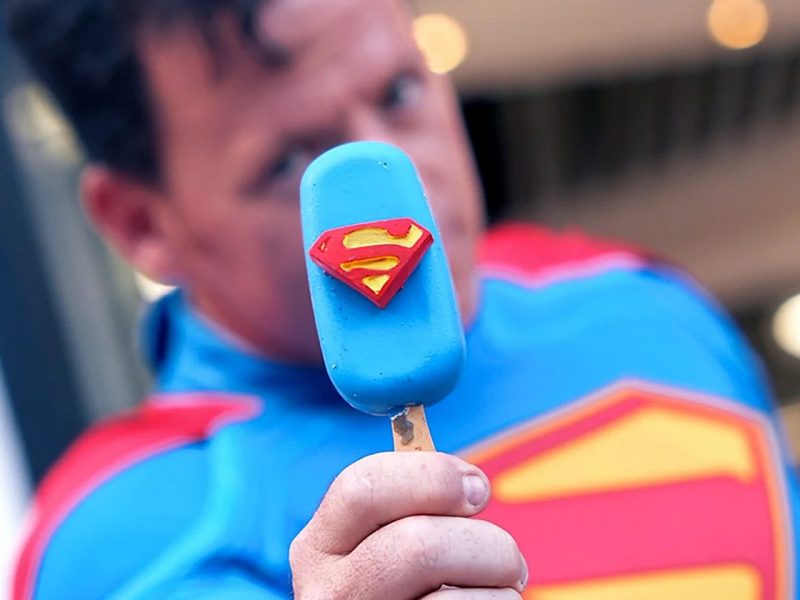 Helados de Batman y Superman en Arkyn Helados Málaga
